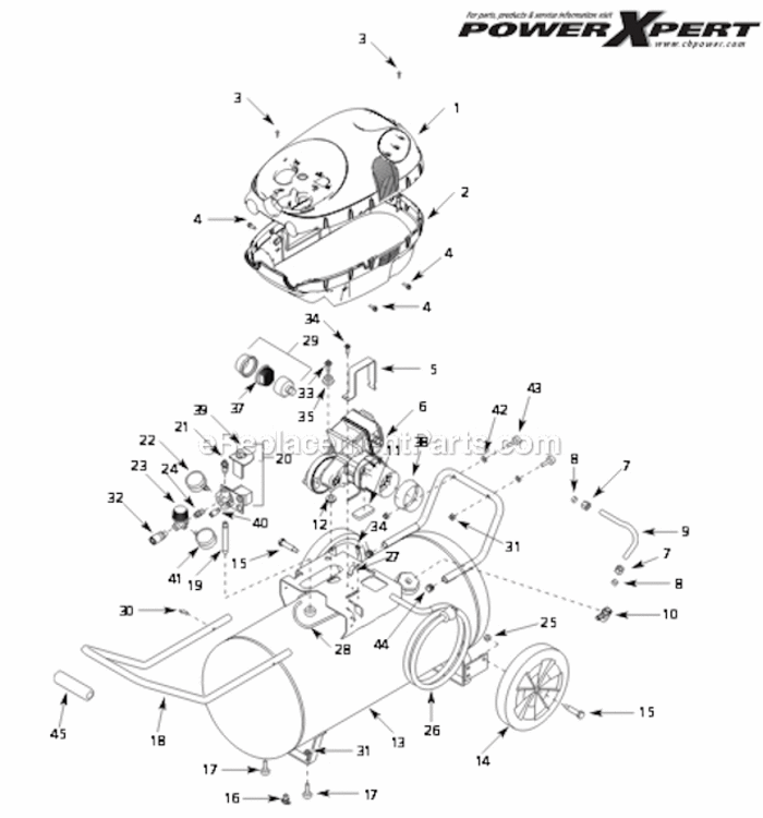 Page A Diagram and Parts List for WL650902  Campbell Hausfeld Compressor